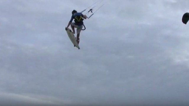 Liam Whaley kitesurfing in Brazil 2010