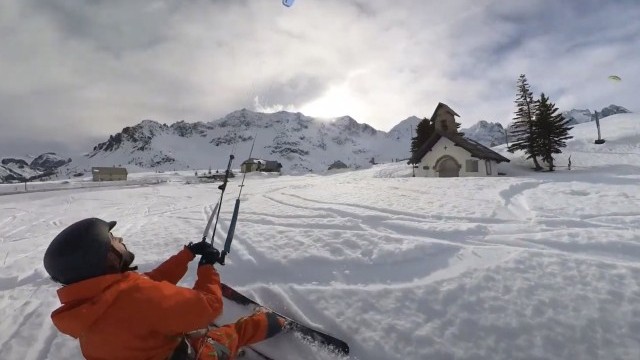 Snowkite - peak5 8m - Spot Col du lautaret 31.12.22