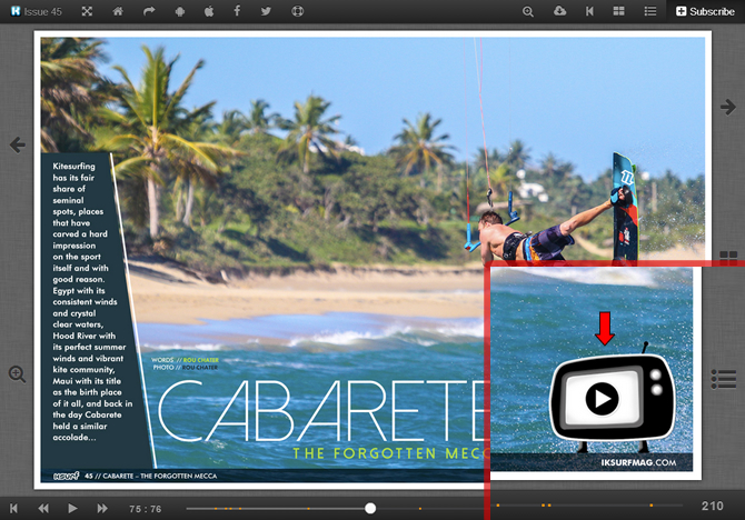 Play embedded videos.
