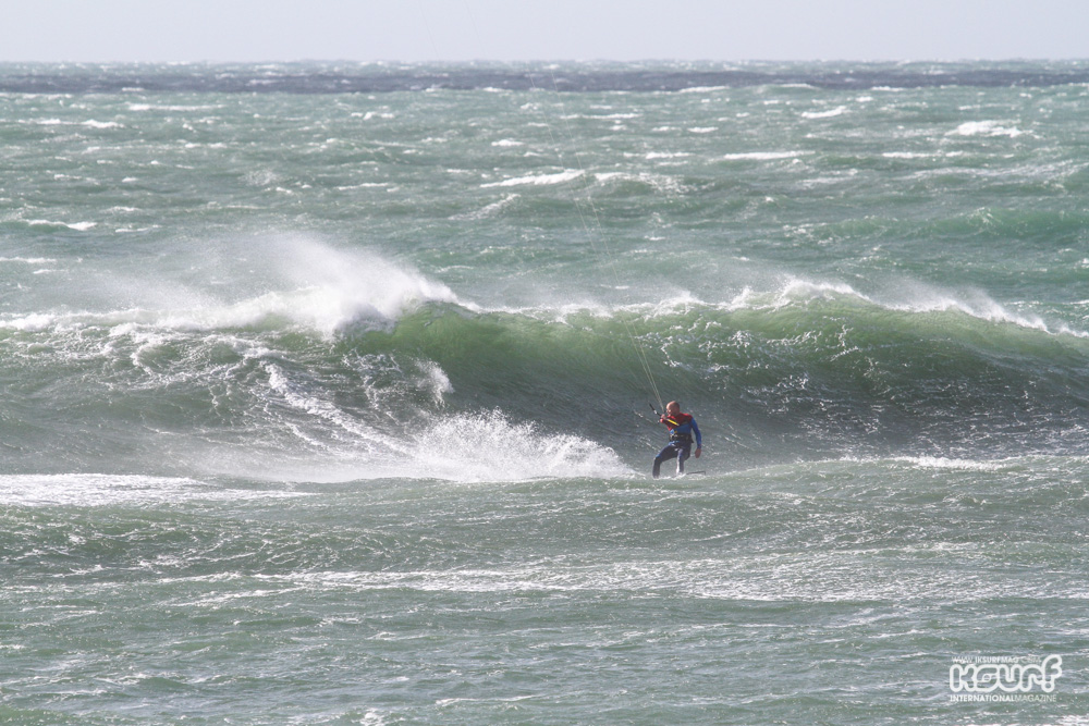 Windy was one way to describe it, Race Officer and Head Judge Rou Chater grabbing a rare bit of water time!