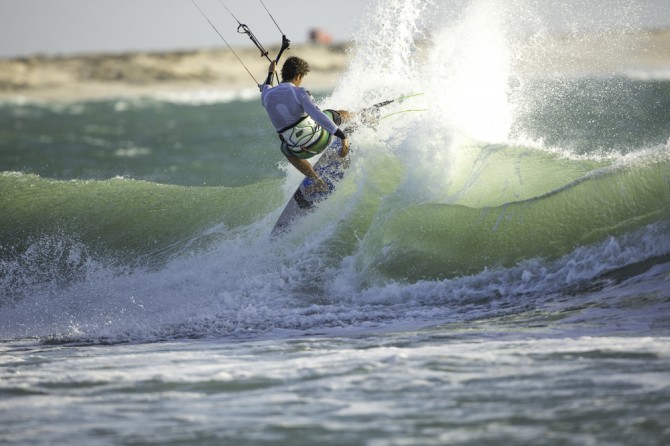 Keahi De Aboitiz is pre qualified for the tour as he won the only wave event of the season last year in Dakhla. Photo: Toby Bromwich