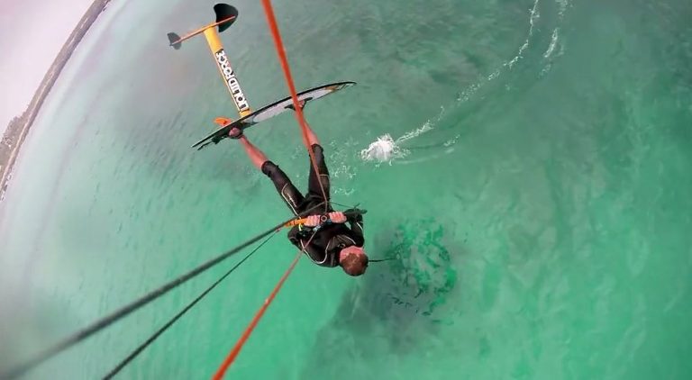 Hydrofoiling Santa Maria Bay Cabo Verde