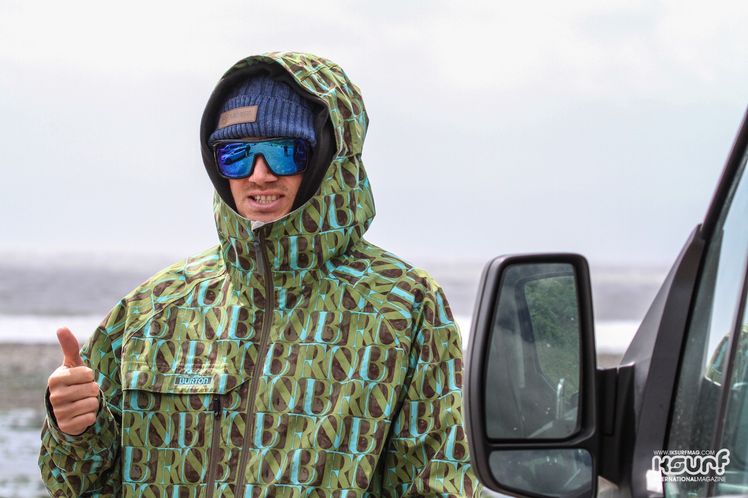 Alex, somewhat battered by the elements!