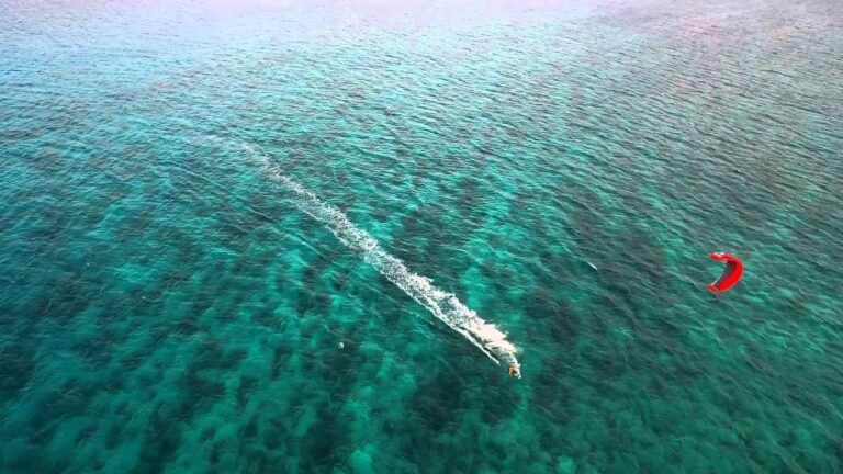 Nick Jacobsen Kiteboards Off Richard Branson's Island
