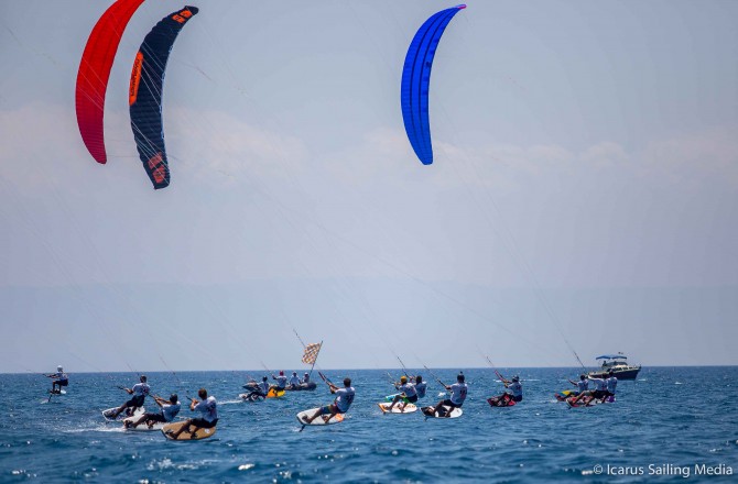 Kite Foil Gold Cup Racers battled challenging conditions during the second day of racing.