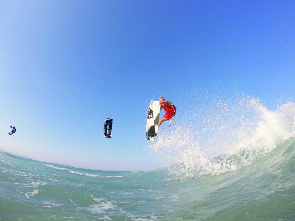 Check out the Bolt, from Core Kiteboarding, a boots-only wakestyle board. Photo by Moritz Beck.