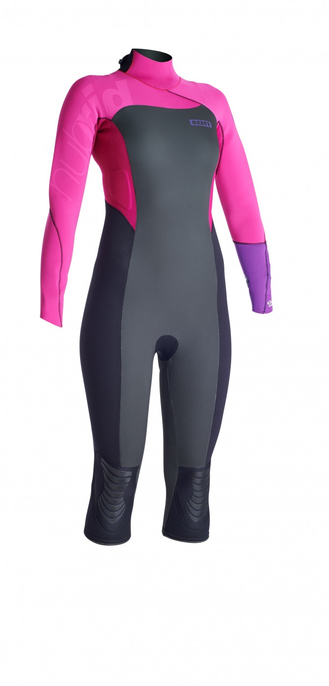 ION Hybrid wetsuits benefit from both employ panels of both skin neoprene and double-lined neoprene.