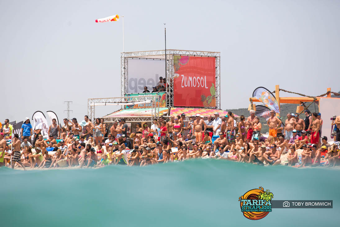 The crowds on the beach were huge...