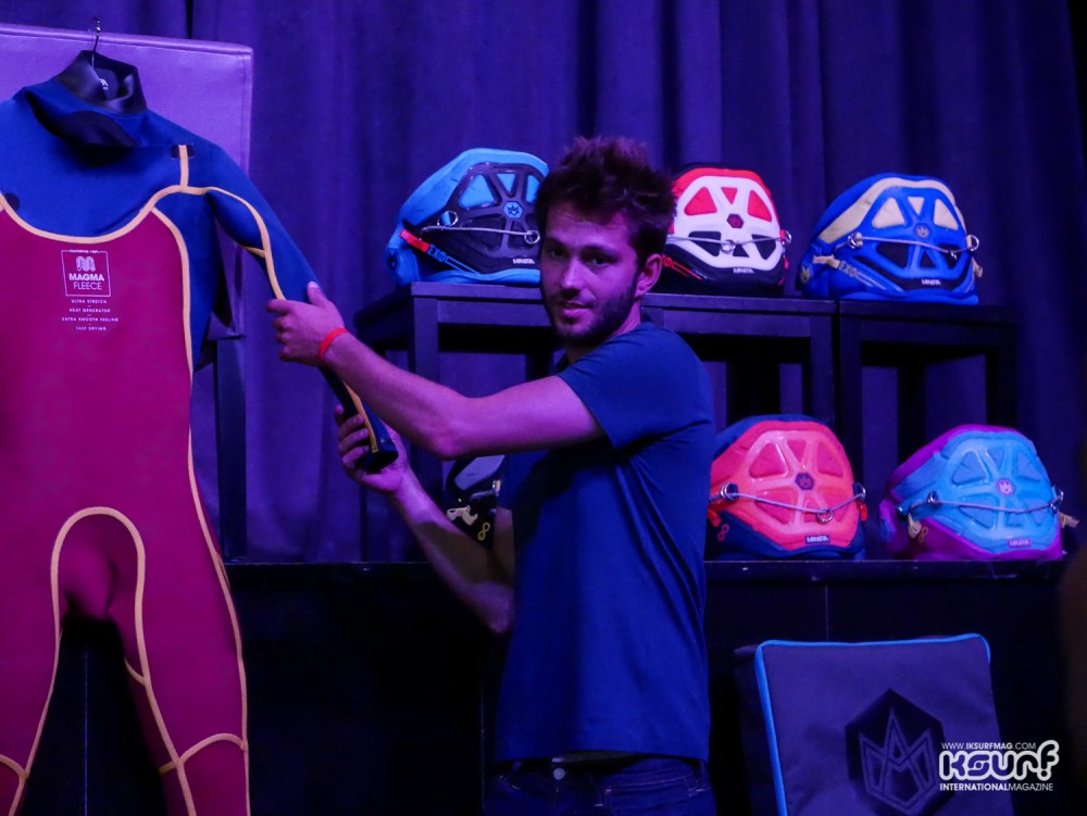 Flexibility is really important, Julien explains they use the best materials all over the suit.