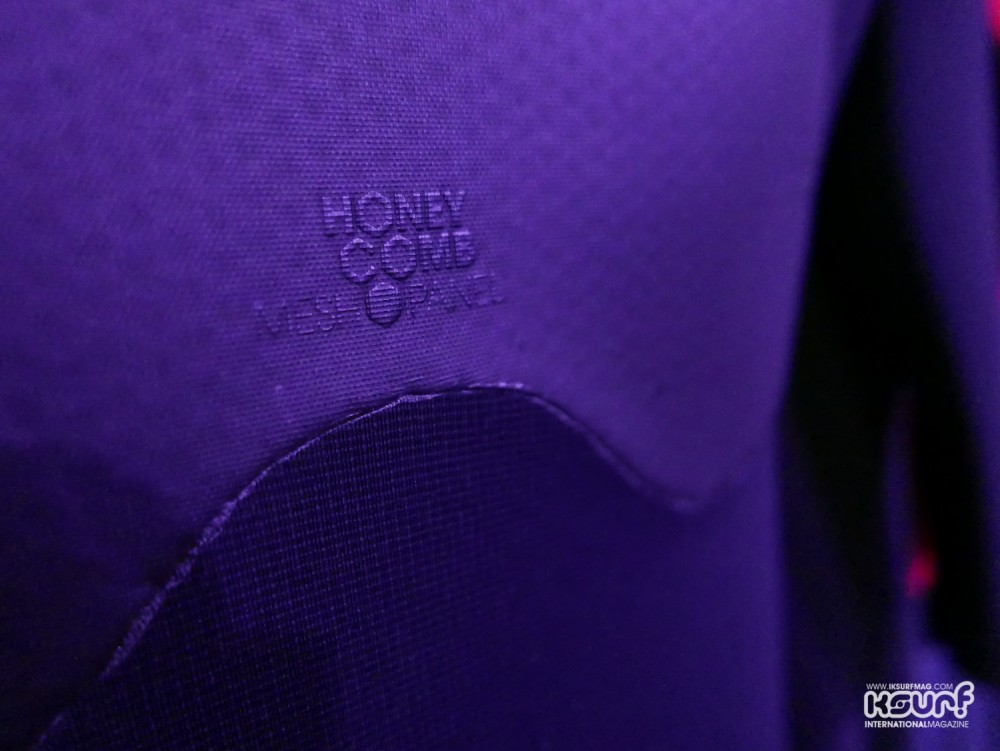 The HoneyComb back panel offers protection from the windchill...