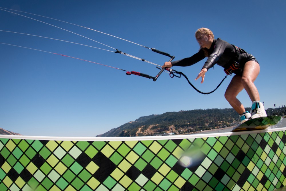 Miss Maher, at home in the Slider Park.