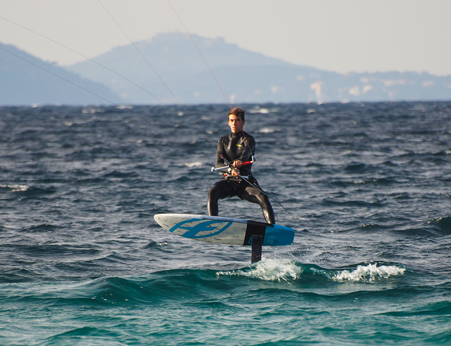 Axel, while focused primarily on racing, practices all disciplines of kiteboarding.