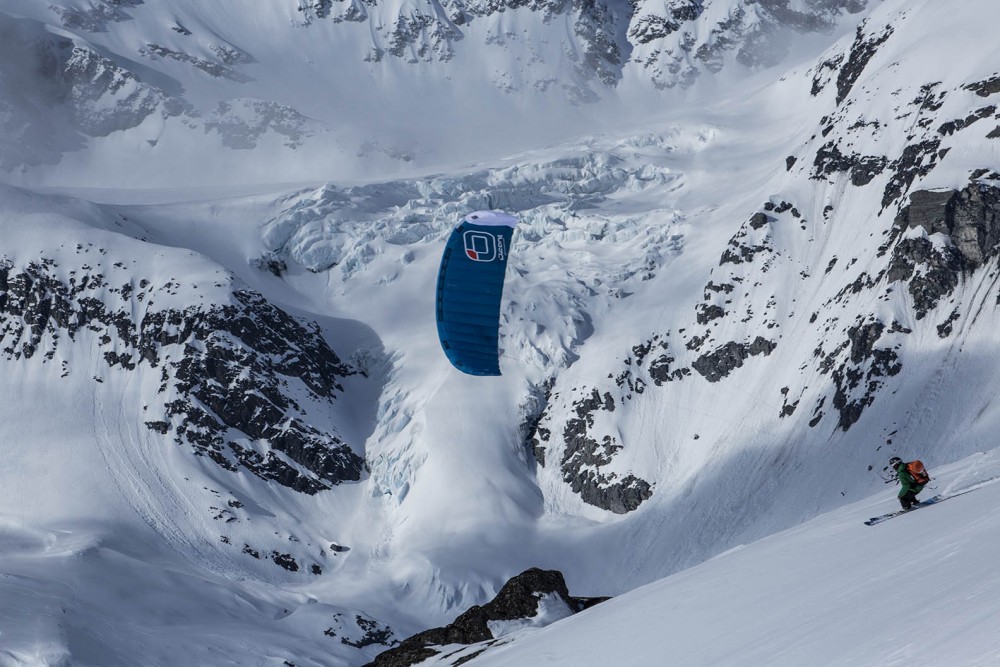Snowkiting is as much about flying as it is about sailing.