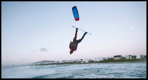 DAKINE rider Val Garat sporting the new C-1 harness in South Africa.