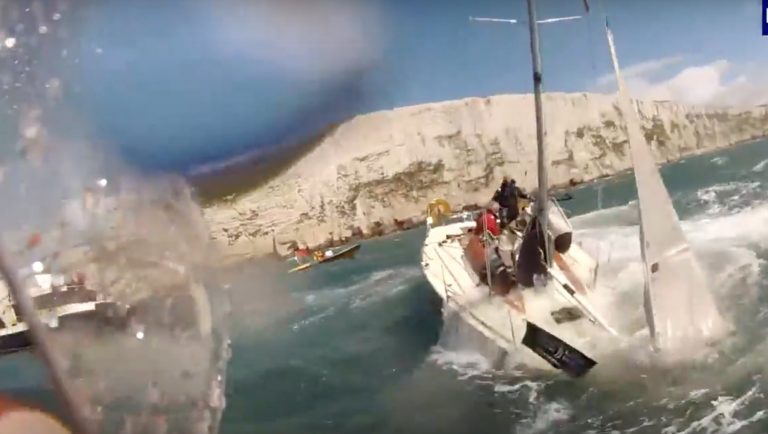 Dramatic Footage By RNLI Mudeford As The Alchemist Yacht Sinks| Isle of Wight Radio