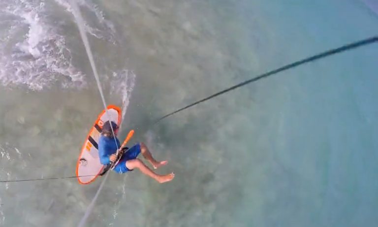 Lil bit of Lose The Straps Long Bay Linemount with Cabrinha's GoProHobbit