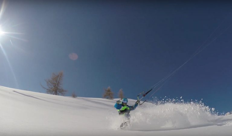 SnowKite Powder Day! 3rd April 2017 - 4K