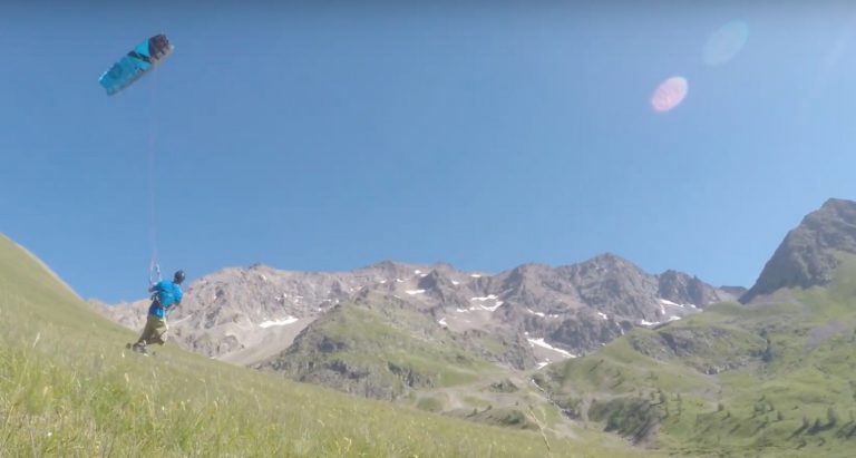 Kite LandBoarding In Mountains ! Part #1