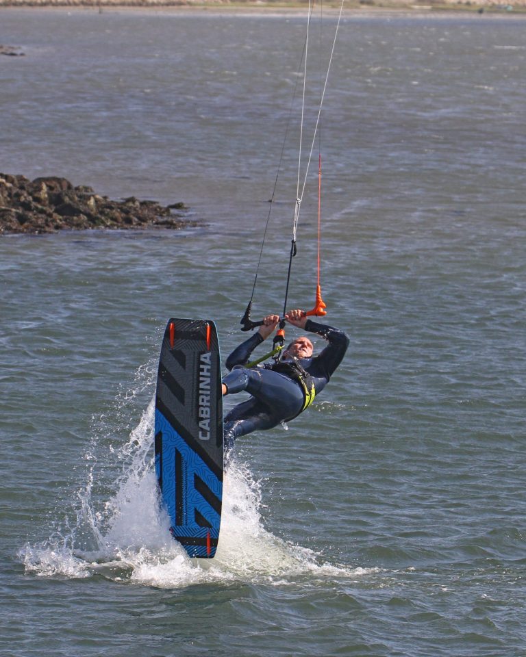Kitesurfing Technique - Board Behind Front Loop Waterstart