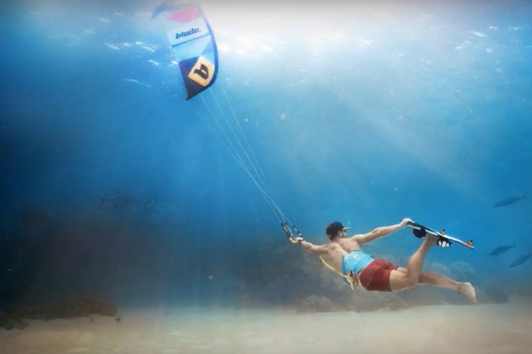 Underwater Kitesurfing - Blade kites and Noustha Photography - Behind the Scenes