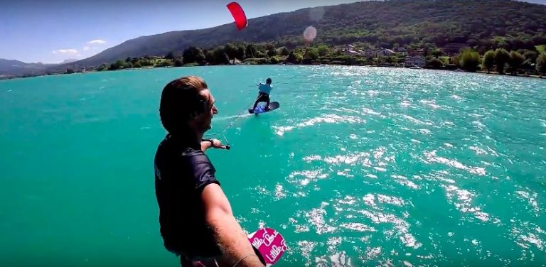 Tow In wake foil - Annecy Lake