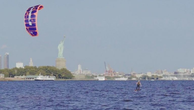 NOBILE KITEBOARDING: One day with splitboard in New York City