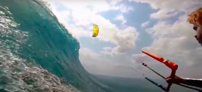 Barrel With Kitesurf