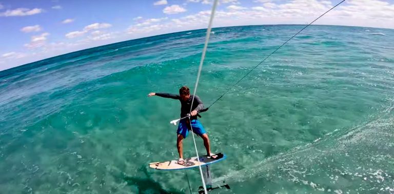 Kitesurfing with Hundreds of Sharks