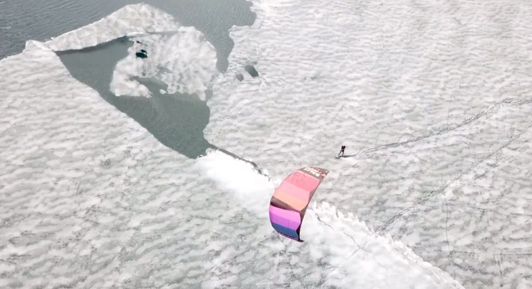 Slush Ice Kitesurfing