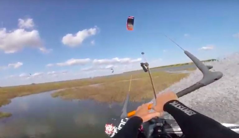 Leaving work on a Friday Kite Surfing
