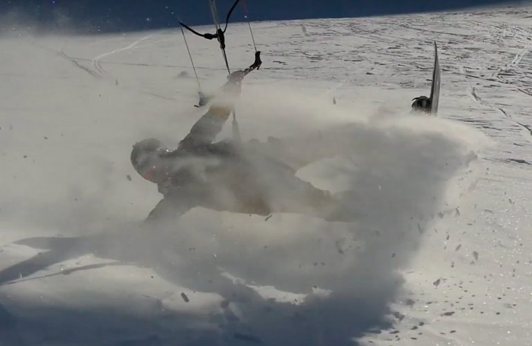 Starting Snowkiting season 2020 in the air