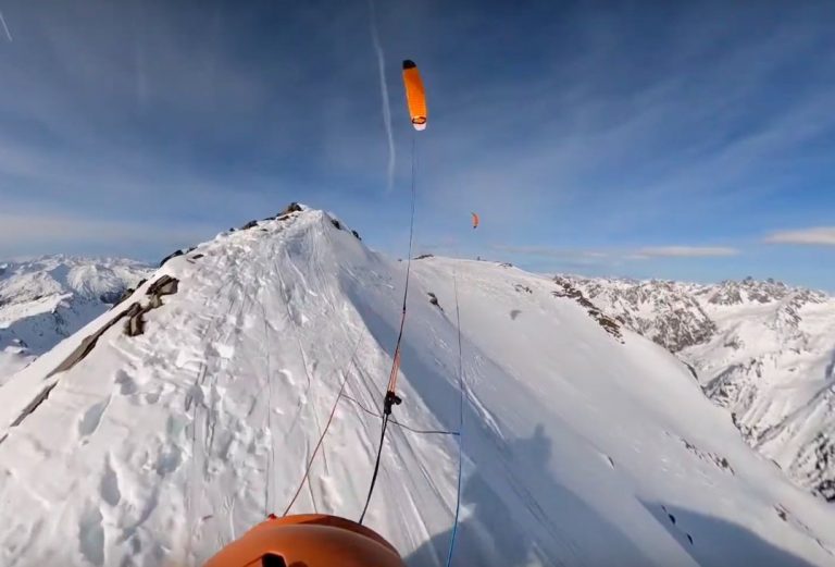 Best Video of 2020 [Nomination] - Bigday in swiss mountains by kite / snowkiting