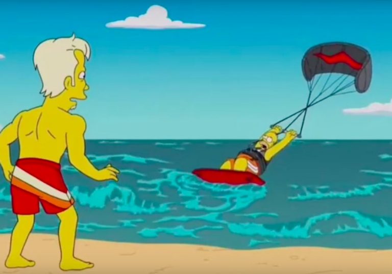 Simpsons Go Kiteboarding