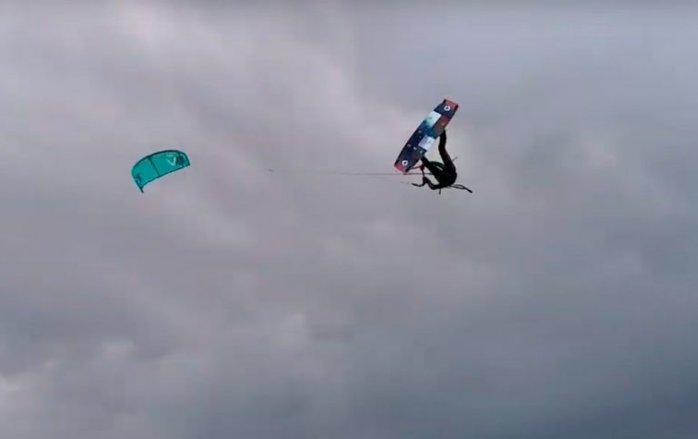 Awesome half-term Max Tullett 10 years old kitesurfing
