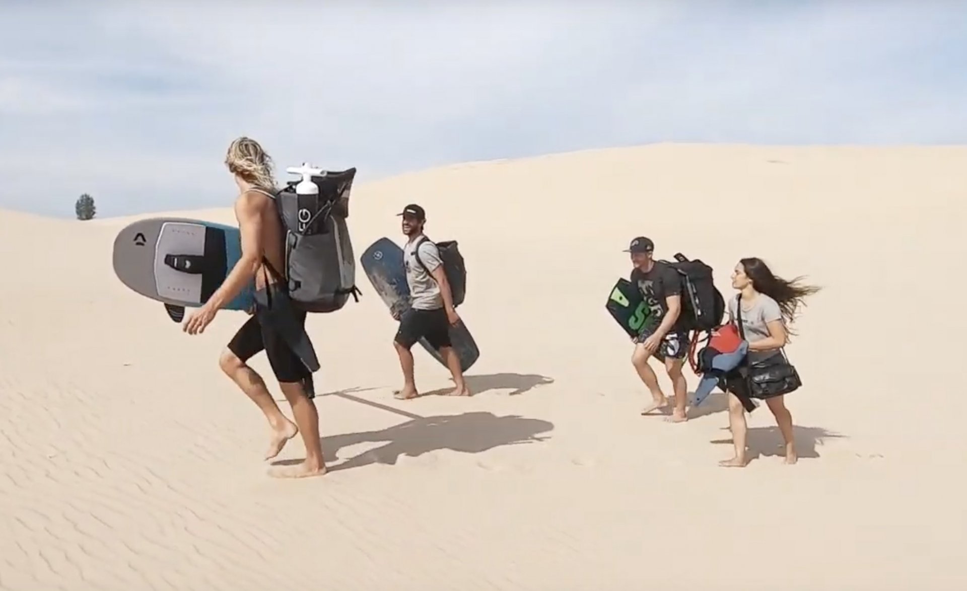 Flying Off The Silver Lake Sand Dunes Kiteboarding