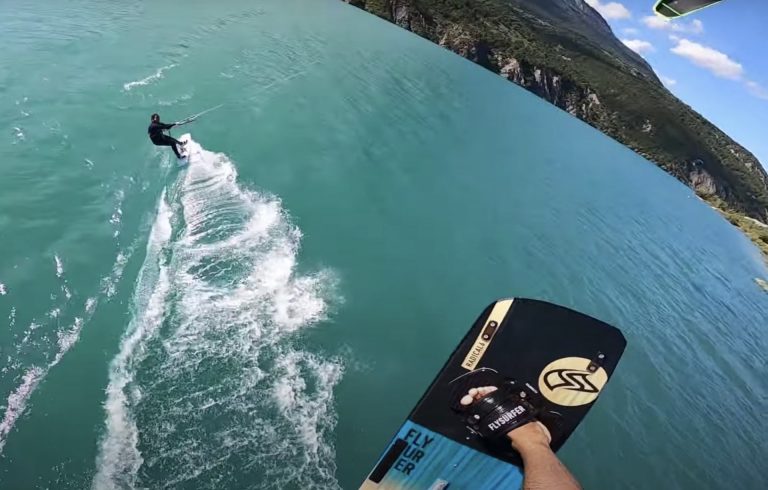 Summer kitesurf days at the lake