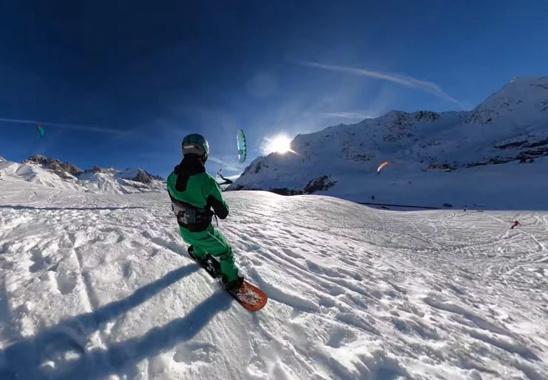 Snowkite glide to aerial loop - GoPro MAX + @SailVideoSystem mount