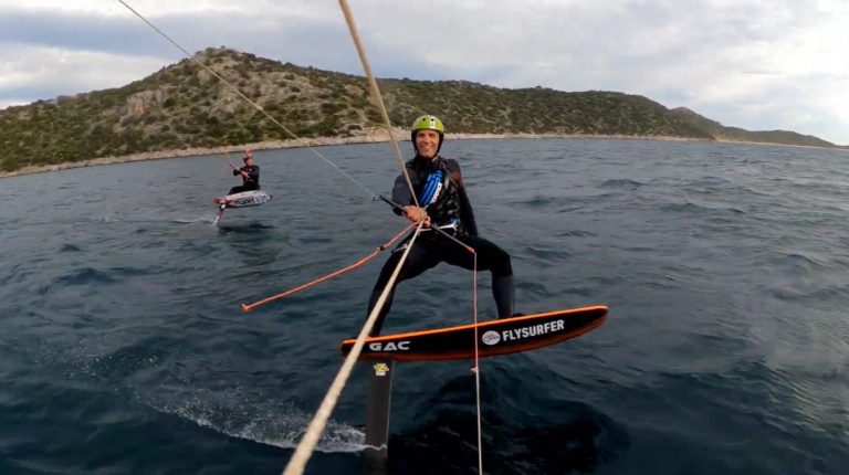 Hydrofoil Training with Vagelis at Schinias Beach