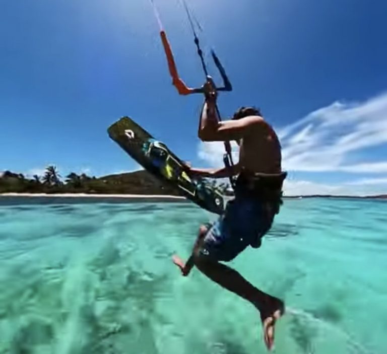 Walking over water (Jesus Walk) Kitesurfing is awesome!