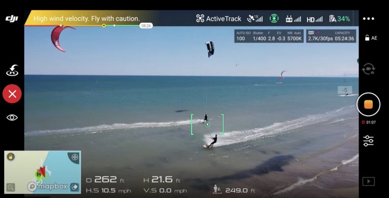 Drone Auto-Tracks Kitesurfing pt. 1 | Get High with Mike