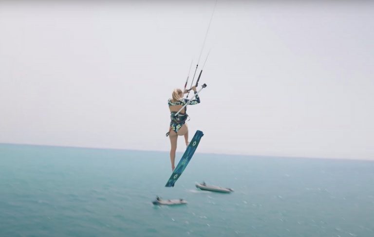 Kitesurfing Boat Jump - Hannah Whiteley