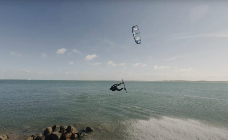 Kiteboarding in Denmark by RACE DRONE