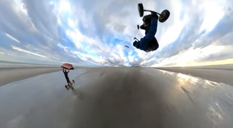 Kite LandBoard GOPRO MAX - Berck 22 October 2021