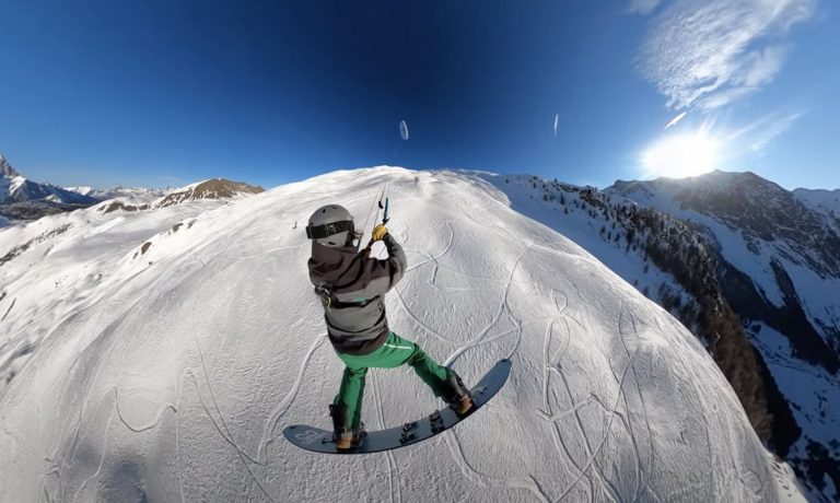 A SnowKite Day in the French Alps - Hautes-Alpes (28 January 2022)