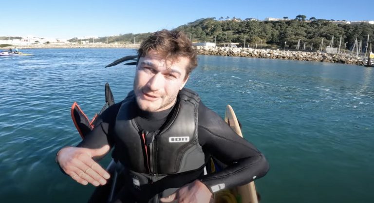 NAZARE Tow-Foiling Mission!!! - Court In The Act FREE RIDE Vlog
