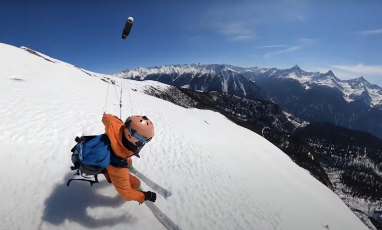 My best snowkiteday . Huge trip from Alvaneu to Davos in the Swiss mountains by kite. snowkiting