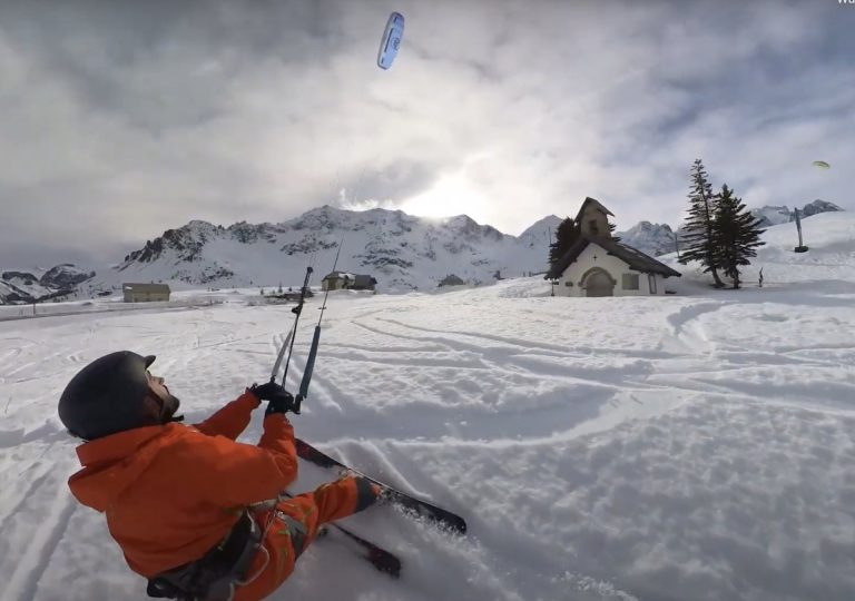 Snowkite - peak5 8m - Spot Col du lautaret 31.12.22