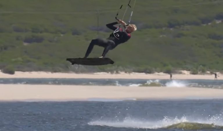 Try a backroll to toeside // Kiteboarding SA Masterclass #shorts
