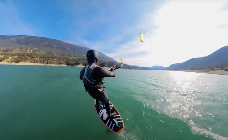 Kite and Wing - hybrid 5.5 / Mojo 5.2 - Foil Zeeko double agent - lac de monteynard - fvrier 23