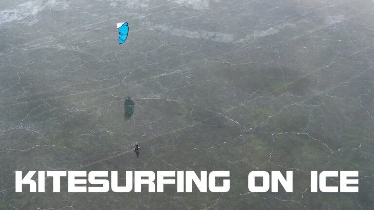 Kitesurfing on Ice with a Switchblade Kit